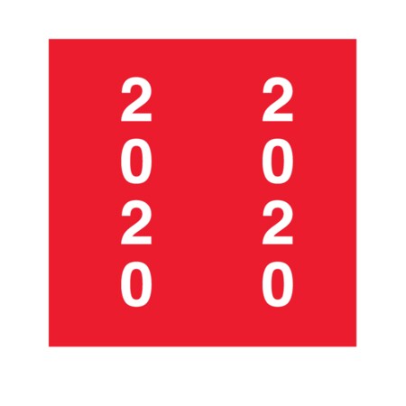 Nevs 2020 Barkley Year Bands 1-7/8" x 1-7/8" Red Reverse XY-ALV-2020-B